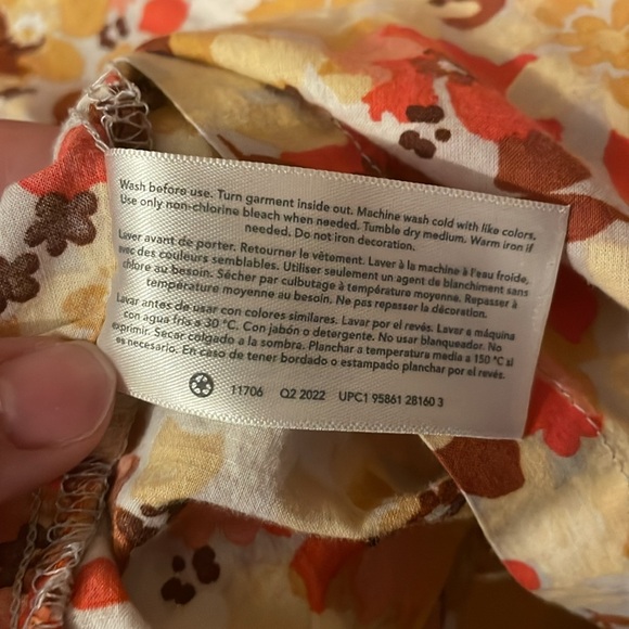 CARTERS UEC Girls size 7 fall floral maxi dress orange white print smocked top - Picture 8 of 11